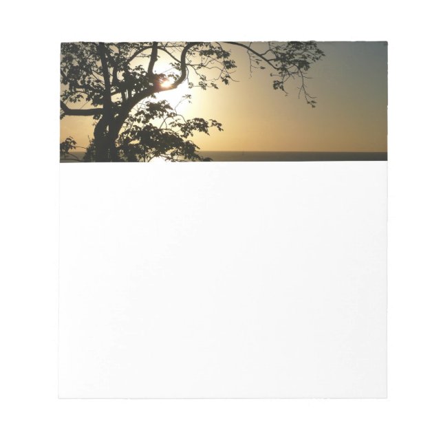 Sunset Through Trees II Tropical Photography Notepad (Front)