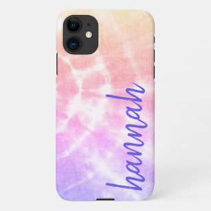 Sunset Tie Dye Personalised Name iPhone 11 Case