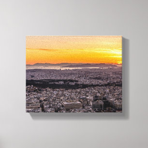 SUNSET TIME IN ATHENS CANVAS PRINT