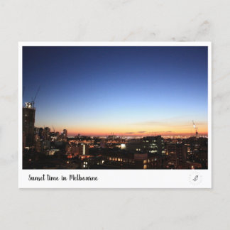Sunset time in Melbourne Postcard