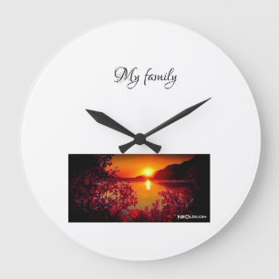 sunset time large clock