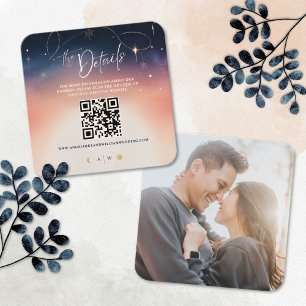 Sunset To Moonrise Details Wedding Card