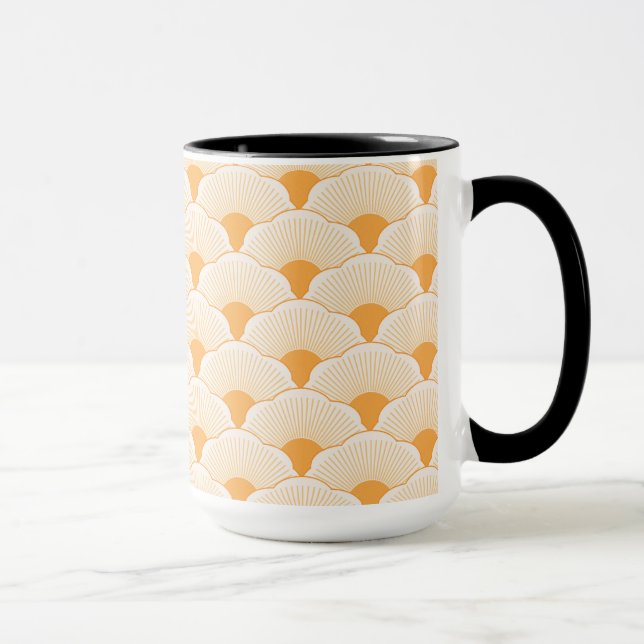 Sunset, tonal orange, concrete texture mug (Right)