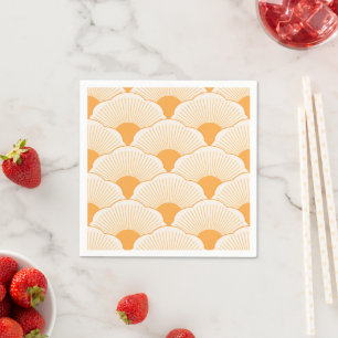 Sunset, tonal orange, concrete texture napkin