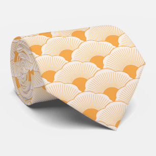 Sunset, tonal orange, concrete texture tie