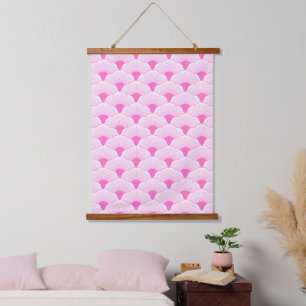 Sunset, tonal pink, concrete texture hanging tapestry