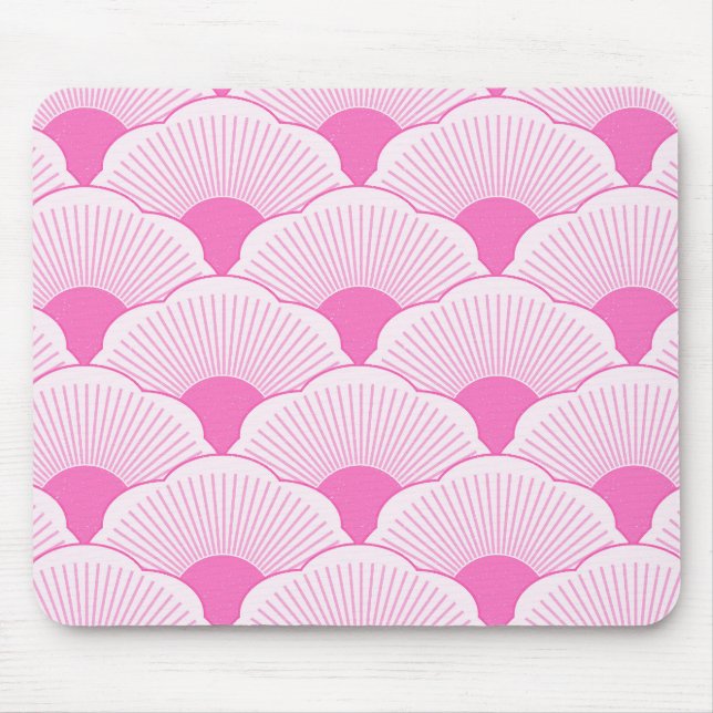 Sunset, tonal pink, concrete texture mouse mat (Front)
