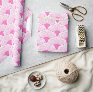 Sunset, tonal pink, concrete texture wrapping paper