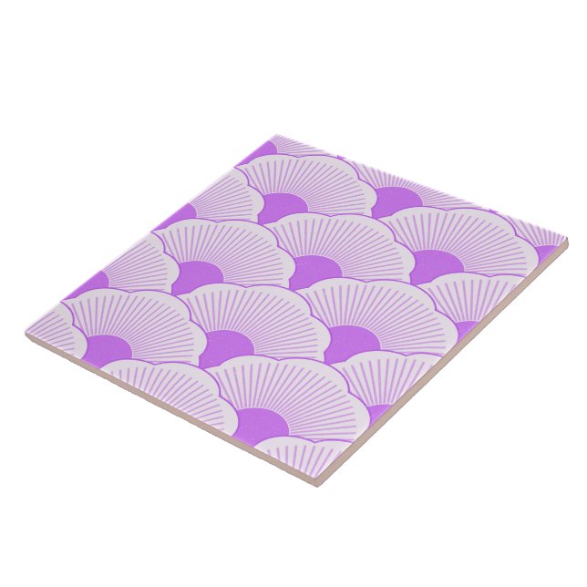 Sunset, tonal violet, concrete texture tile (Side)