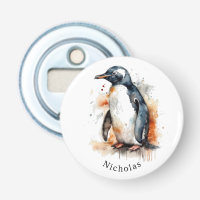 Sunset Tones Watercolor Penguin, custom