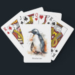 Sunset Tones Watercolor Penguin, custom Playing Cards<br><div class="desc">Bring a personalised,  artistic touch to your next game night with these customisable Sunset Tones Watercolor Penguin Poker Cards. The deck features the warm watercolor penguin design for unique style. Customise it with Coastal Game Night,  Warm Deck,  or Happy Feet.</div>