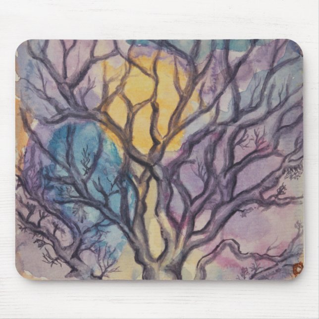 Sunset Tree Mouse Mat (Front)
