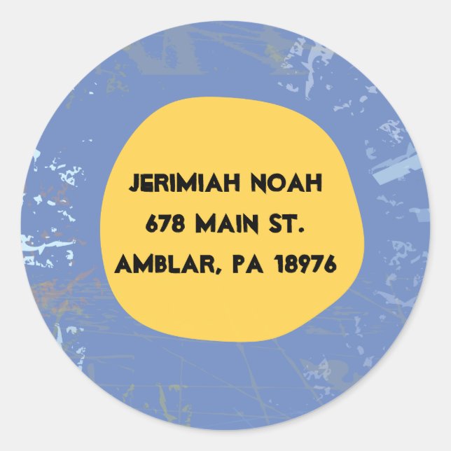 Sunset Tree of Life Return Address Sticker Seal (Front)