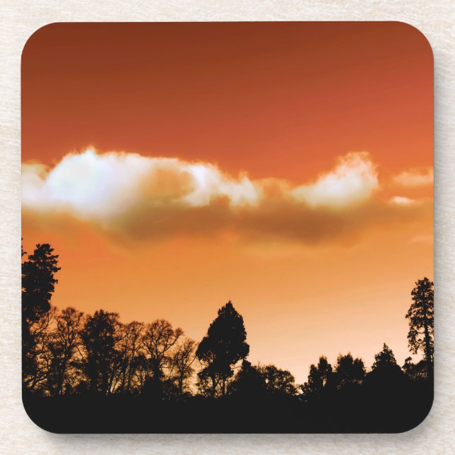 Sunset trees coaster (Front)