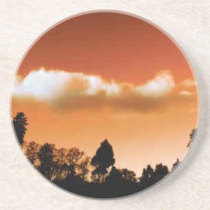 Sunset trees coaster