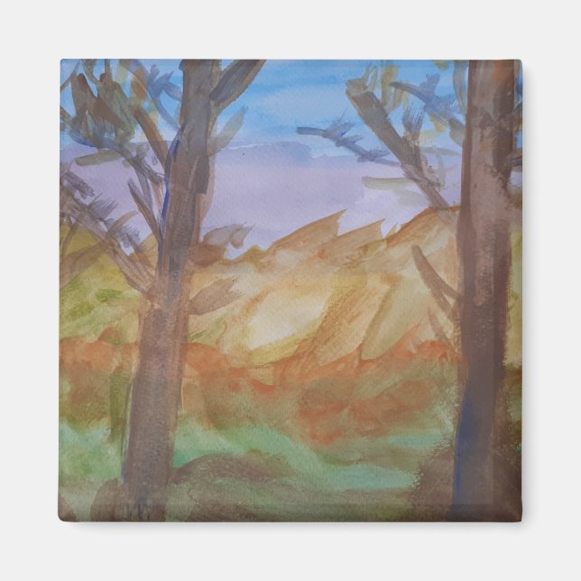 Sunset Trees Magnet (Front)