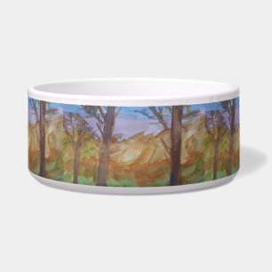 Sunset Trees Pet Bowl