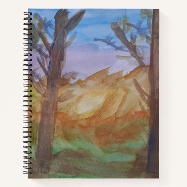 Sunset Trees Spiral Notebook (Front)