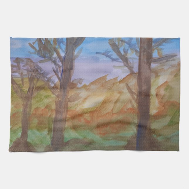 Sunset Trees Tea Towel (Horizontal)