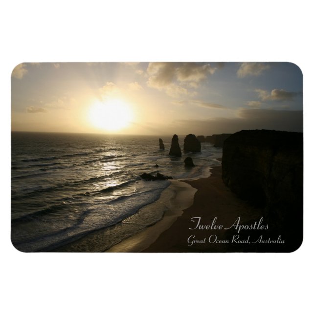 Sunset, Twelve Apostles, Great Ocean Road - Magnet (Horizontal)
