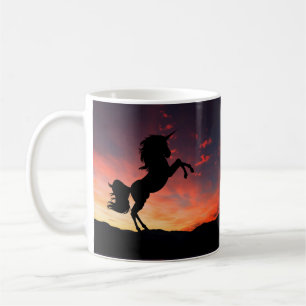 Sunset Unicorn Dual Silhouette Coffee Mug