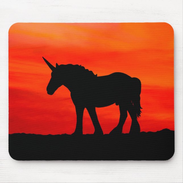 sunset Unicorn Mouse Mat (Front)
