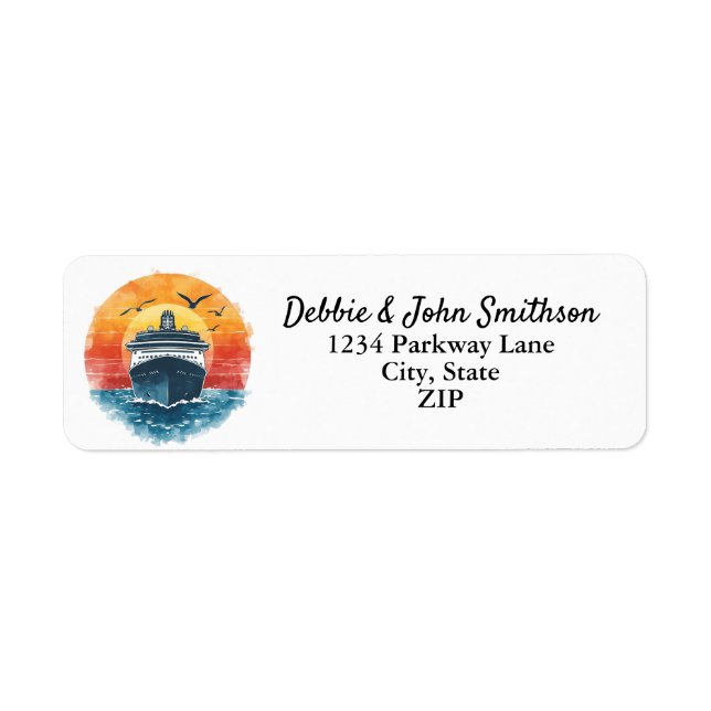 Sunset Vacation Cruise Ship Travel Agent Address (Front)