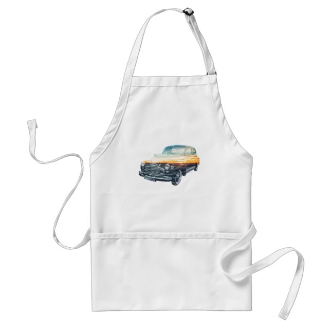 sunset vehicle double exposure standard apron (Front)