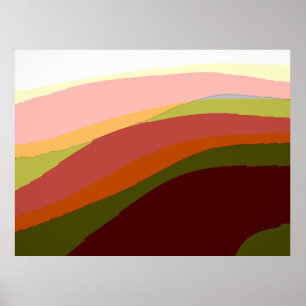 Sunset Vibes Abstract Art 206 Poster