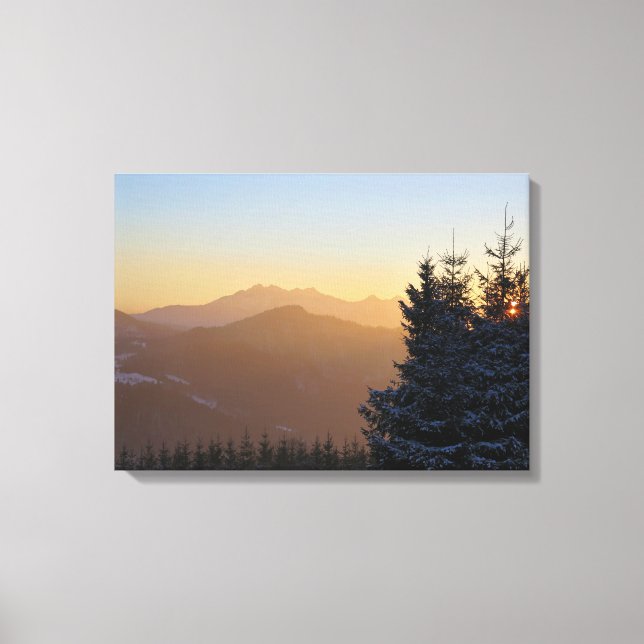 Sunset view of the Tatras mountains Canvas Print (Front)