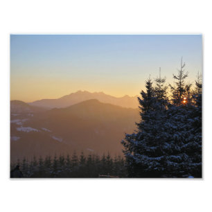 Sunset view of the Tatras mountains Photo Print