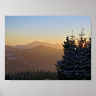 Sunset view of the Tatras mountains Poster