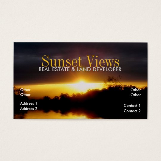 Sunset Views Business Card