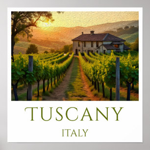 Sunset Vineyard Personalised Poster