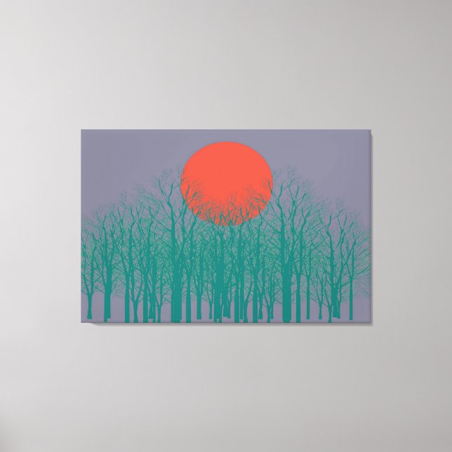 Sunset Vintage Canvas Print (Front)