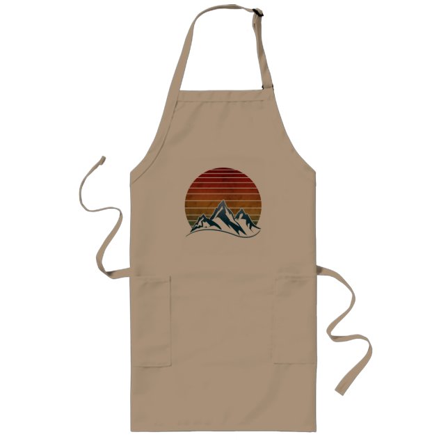 SUNSET VINTAGE MOUNTAIN  LONG APRON (Front)
