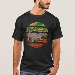 Sunset Vintage Retro Komodo Dragon T Shirt