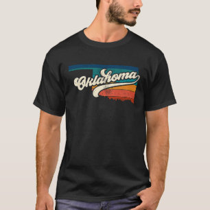 Sunset Vintage Retro Oklahoma Home State OK 70s 80 T-Shirt