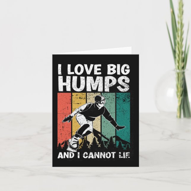 Sunset Vintage Snowboarding Snowboarder  Card (Front)