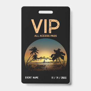 Sunset VIP Badge ID Badge
