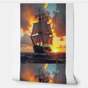 Sunset Voyage of the Cisa Verna Wallpaper