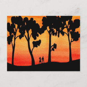 Sunset Walk Postcard