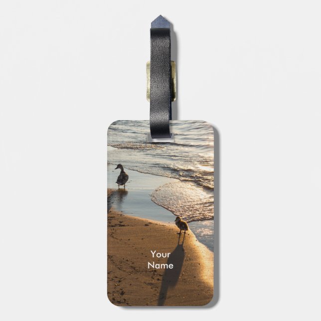 Sunset Walk With Mummy Luggage Tag (Back Vertical)