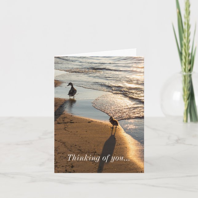 Sunset Walk With Mummy Thinking Of You Card (Front)