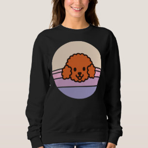 Sunset Walk With My Miniature Poodle Sweatshirt