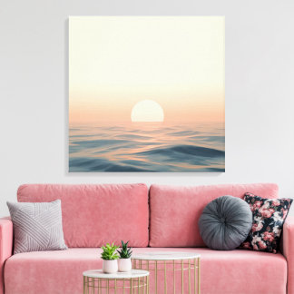 Sunset Wall Art – Peaceful Boho Landscape Canvas 