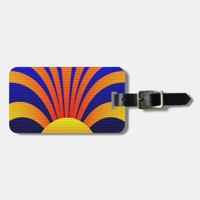 Sunset Wall Luggage Tag (Front Horizontal)
