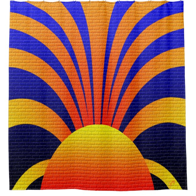 Sunset Wall Shower Curtain (Front)