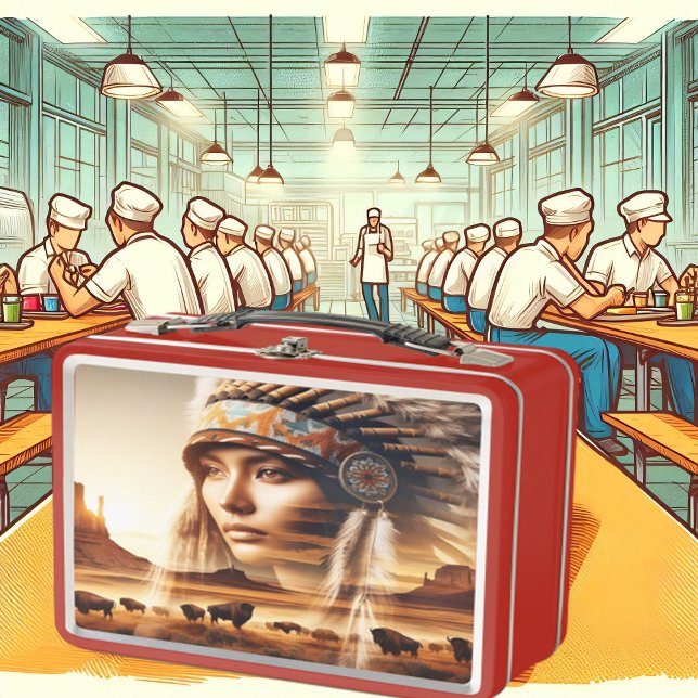 Sunset Warrior Metal Art Lunch Box (Creator Uploaded)