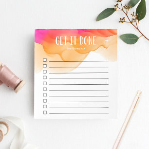 Sunset Watercolor Personalised To-Do List Notepad